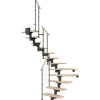 Dolle Mittelholmtreppe Cork Buche Anthrazit GH b. 292cm 1/2 Gewendelt 75cm FSC