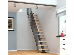 Dolle Mittelholmtreppe Dublin Buche Anthrazit GH bis 270 cm Gerade 65 cm FSC