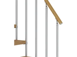 Dolle Mittelholmtreppe Dublin Eiche Perlgrau GH bis 270 cm 1/4gew. 75 cm FSC®