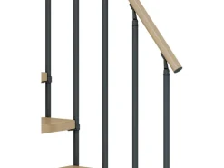 Dolle Mittelholmtreppe Dublin Ahorn Anthrazit GH bis 270 cm Gerade 65 cm