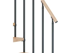 Dolle Mittelholmtreppe Dublin Buche Anthrazit GH bis 270 cm 1/2gew. 65 cm FSC®