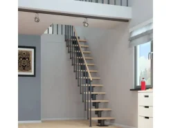 Dolle Mittelholmtreppe Dublin Ahorn Anthrazit GH bis 315 cm Gerade 75 cm