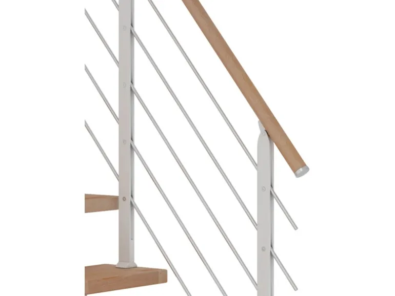 Dolle Mittelholmtreppe Frankfurt Buche Weiß GH bis 301 cm Gerade 75 cm FSC
