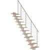 Dolle Mittelholmtreppe Frankfurt Buche Weiß GH bis 258 cm Gerade 75 cm FSC