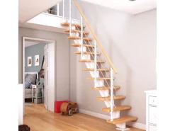 Dolle Mittelholmtreppe Frankfurt Buche Weiß GH bis 258 cm Gerade 65 cm FSC