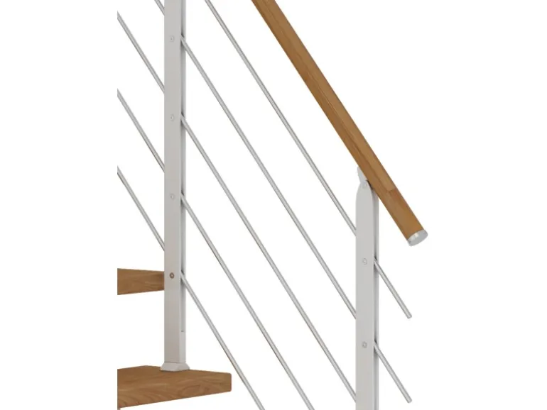 Dolle Mittelholmtreppe Frankfurt Eiche GH bis 258 cm 1/4 Gewendelt 65 cm FSC