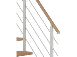 Dolle Mittelholmtreppe Frankfurt Buche Weiß GH b. 279cm 1/2 Gewendelt 65cm FSC
