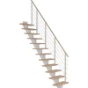 Dolle Mittelholmtreppe Frankfurt Eiche Weiß GH bis 258 cm Gerade 65 cm FSC