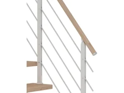 Dolle Mittelholmtreppe Frankfurt Eiche Weiß GH bis 258 cm Gerade 65 cm FSC