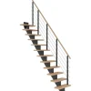 Dolle Mittelholmtreppe Frankfurt Buche Anthrazit GH bis 301 cm Gerade 65 cm FSC