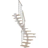 Dolle Mittelholmtreppe Frankfurt Eiche Weiß GH bis 258 cm 1/2 - gew. 65 cm FSC