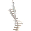 Dolle Mittelholmtreppe Frankfurt Eiche Weiß GH bis 279 cm 1/2 - gew. 65 cm FSC