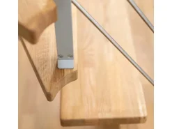 Dolle Mittelholmtreppe Hamburg Eiche Perlgrau GH bis 322 cm 1/4gew. 75 cm FSC®