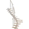 Dolle Mittelholmtreppe Hamburg Eiche Weiß GH bis 279 cm 1/2 Gewendelt 75 cm FSC