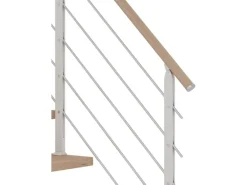 Dolle Mittelholmtreppe Hamburg Eiche Weiß GH bis 279 cm 1/4 Gewendelt 75 cm FSC
