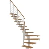 Dolle Mittelholmtreppe Hamburg Eiche GH bis 322 cm 1/4 Gewendelt 85 cm FSC