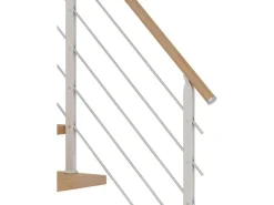 Dolle Mittelholmtreppe Hamburg Buche Weiß GH bis 322 cm 1/4 Gewendelt 85 cm FSC