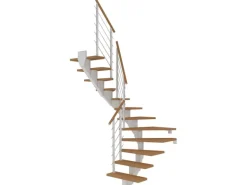 Dolle Mittelholmtreppe Hamburg Eiche GH bis 258 cm 1/2 Gewendelt 85 cm FSC