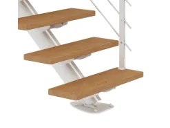 Dolle Mittelholmtreppe Sydney 13 Stufen Eiche gerade Metallteile Weiß FSC®