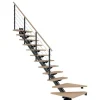 Dolle Mittelholmtreppe Sydney 13 Stufen Eiche Weiß 1/4gew. Metall Anthrazit FSC®