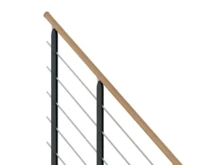 Dolle Mittelholmtreppe Sydney 13 Stufen Buche 1/4gew. Metall Anthrazit FSC®