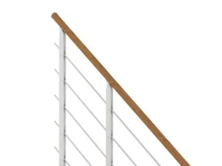 Dolle Mittelholmtreppe Sydney 11 Stufen Eiche gerade Metallteile Weiß FSC®