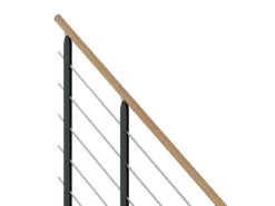 Dolle Mittelholmtreppe Sydney 12 Stufen Buche gerade Metallteile Anthrazit FSC®