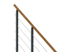 Dolle Mittelholmtreppe Sydney 13 Stufen Eiche gerade Metallteile Anthrazit FSC®