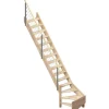 Dolle Raumspartreppe Brest Eiche unbehandelt 1/4gew. links unten FSC®