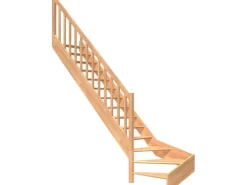Dolle Raumspartreppe Paris 1/4-gew. Links Buche Rechteckstabgeländer FSC®