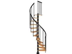 Dolle Spindeltreppe Calgary Ø 140 cm Metallelemente Anthrazit 11 Stufen FSC®
