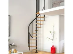Dolle Spindeltreppe Calgary Ø 140 cm Metallelemente Anthrazit 11 Stufen FSC®