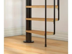 Dolle Spindeltreppe Calgary Ø 140 cm Metallelemente Anthrazit 11 Stufen FSC®