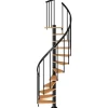 Dolle Spindeltreppe Calgary Ø 120 cm Buchenfurnier Geländer Anthrazit FSC