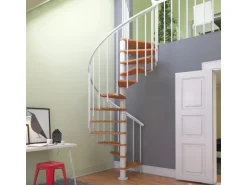 Dolle Spindeltreppe Montreal Ø 120 cm Metallelemente Weiß 11 Stufen FSC®