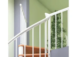 Dolle Spindeltreppe Montreal Ø 120 cm Metallelemente Weiß 11 Stufen FSC®