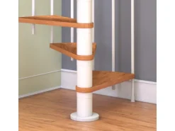 Dolle Spindeltreppe Montreal Ø 120 cm Metallelemente Weiß 11 Stufen FSC®