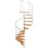 Dolle Spindeltreppe Montreal Ø 140 cm Buchenfurnier Geländer Weiß FSC