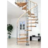Dolle Spindeltreppe Oslo Ø 120 cm, 11 Stufen Buche GH bis 276 cm Grau FSC®
