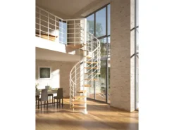 Dolle Spindeltreppe Oslo Ø 140 cm, 11 Stufen Buche GH bis 276 cm FSC®