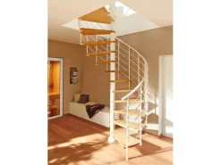 Dolle Spindeltreppe Oslo Buche Höhe bis 322 cm Ø 120 cm FSC