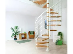 Dolle Spindeltreppe Oslo Ø 160 cm, 11 Stufen Buche GH bis 276 cm FSC®