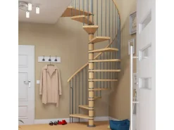 Dolle Spindeltreppe Winnipeg Buche geölt Höhe bis 270 cm Ø 140 cm FSC®