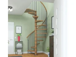 Dolle Spindeltreppe Winnipeg Eiche geölt Höhe bis 270 cm Ø 140 cm FSC®