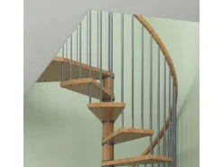 Dolle Spindeltreppe Winnipeg Eiche geölt Höhe bis 270 cm Ø 140 cm FSC®