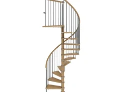 Dolle Spindeltreppe Winnipeg Eiche geölt Höhe bis 270 cm Ø 140 cm FSC®