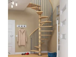 Dolle Spindeltreppe Winnipeg Buche geölt Höhe bis 292,5 cm Ø 140 cm FSC