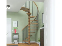 Dolle Spindeltreppe Winnipeg Eiche geölt Höhe bis 315 cm Ø 140 cm FSC