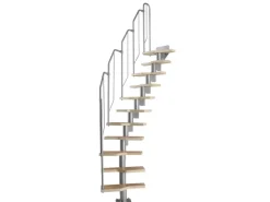 Dolle Systemtreppe mit Raumsparstufen inkl. Geländer FSC