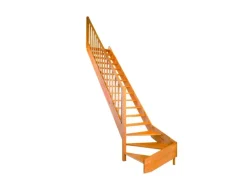 Dolle Wangentreppe Paris 1/4 gewendelt ohne Setzstufen Buche FSC